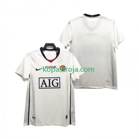 Billiga Fotbollströjor Manchester United Champions League 2008 2009 Retro Borta tröja Kortärmad